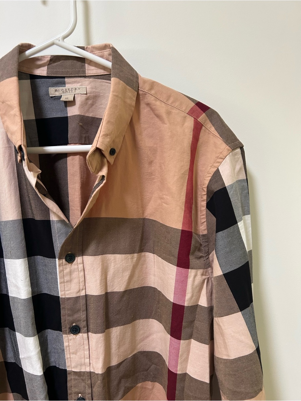 Burberry Brit Long Sleeve Nova Check Button Front Shirt Size XL - Picture 2 of 8